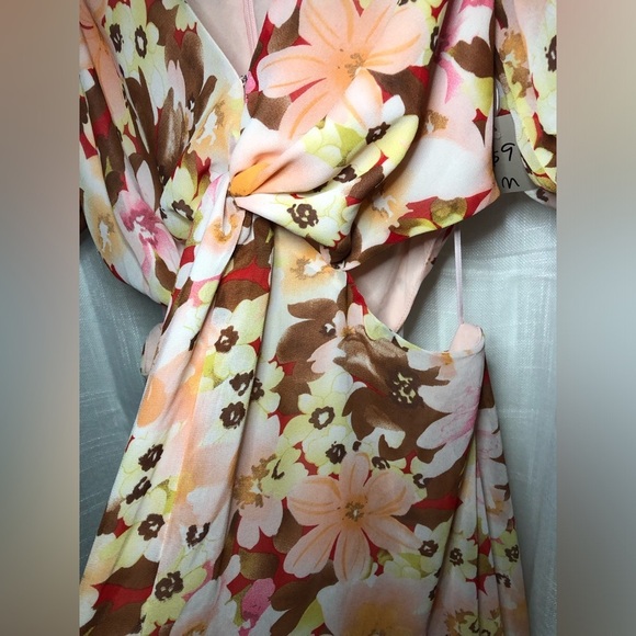ASTR The Label High Low Dress in Pink and Orange Floral 🍂🍁🧡 Medium Jennell Dress - Picture 8 of 16